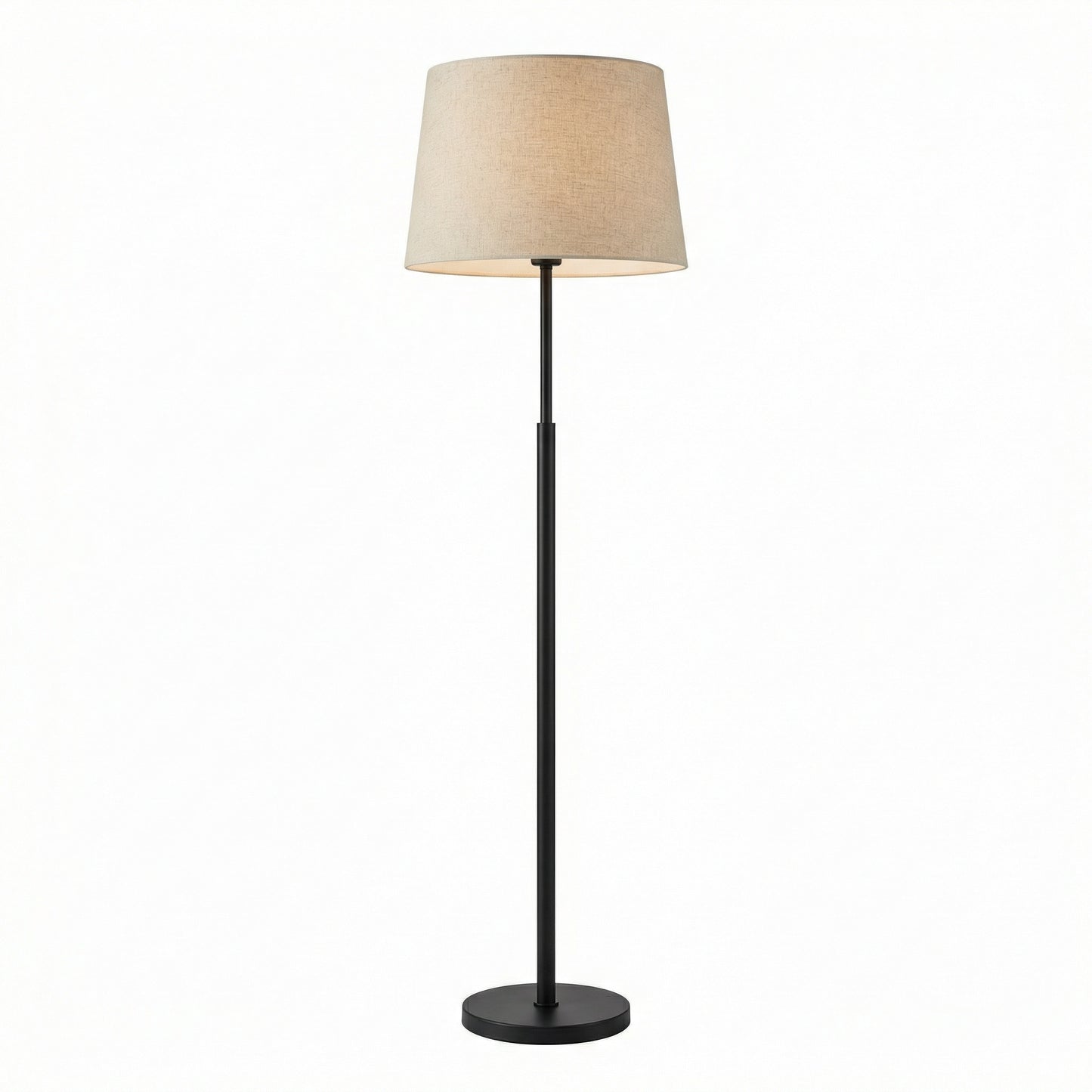 Linen Shade Floor Lamp — Matte Black
