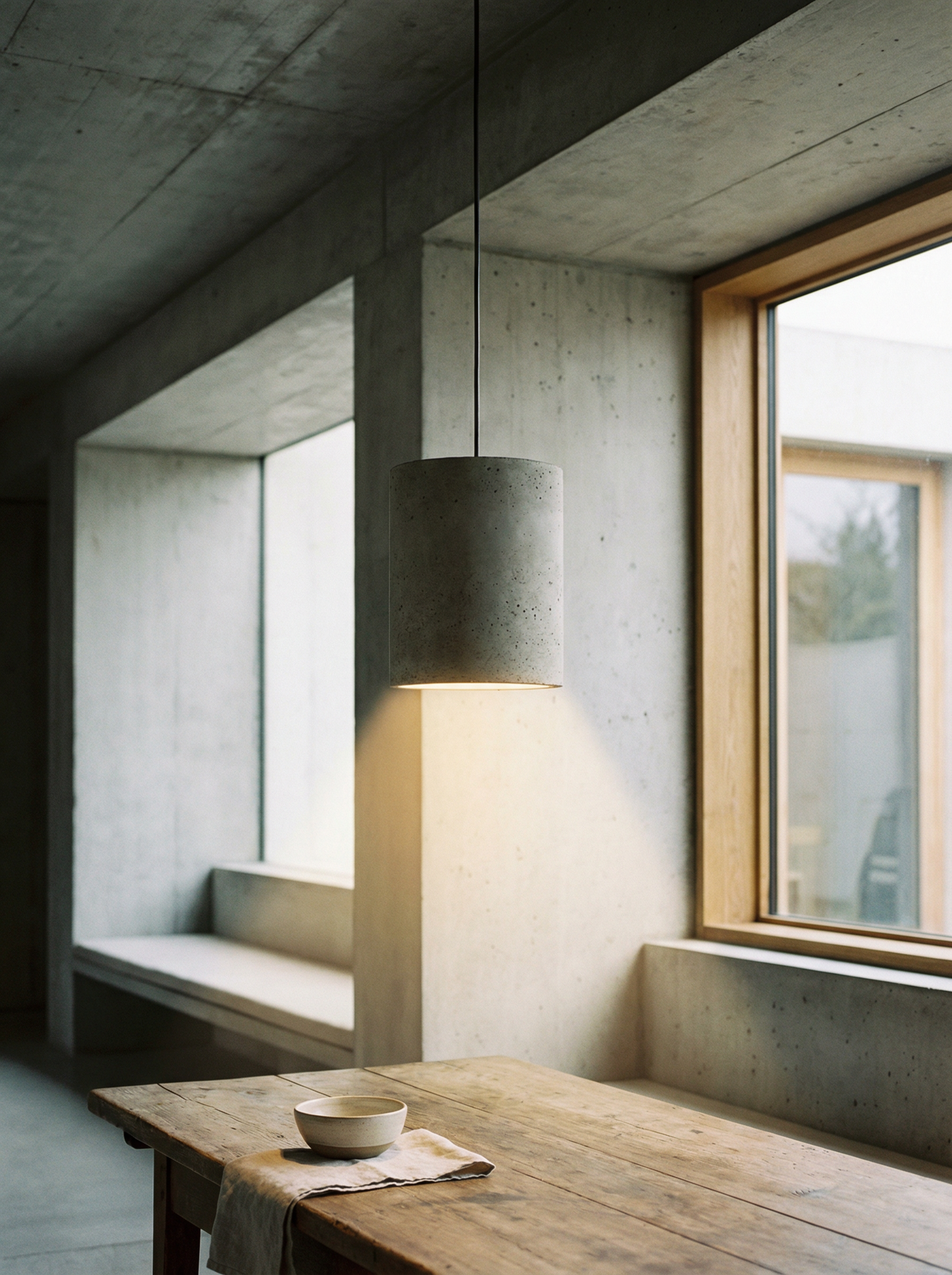 The Concrete Minimalist Pendant - Concrete Hanging Lamp