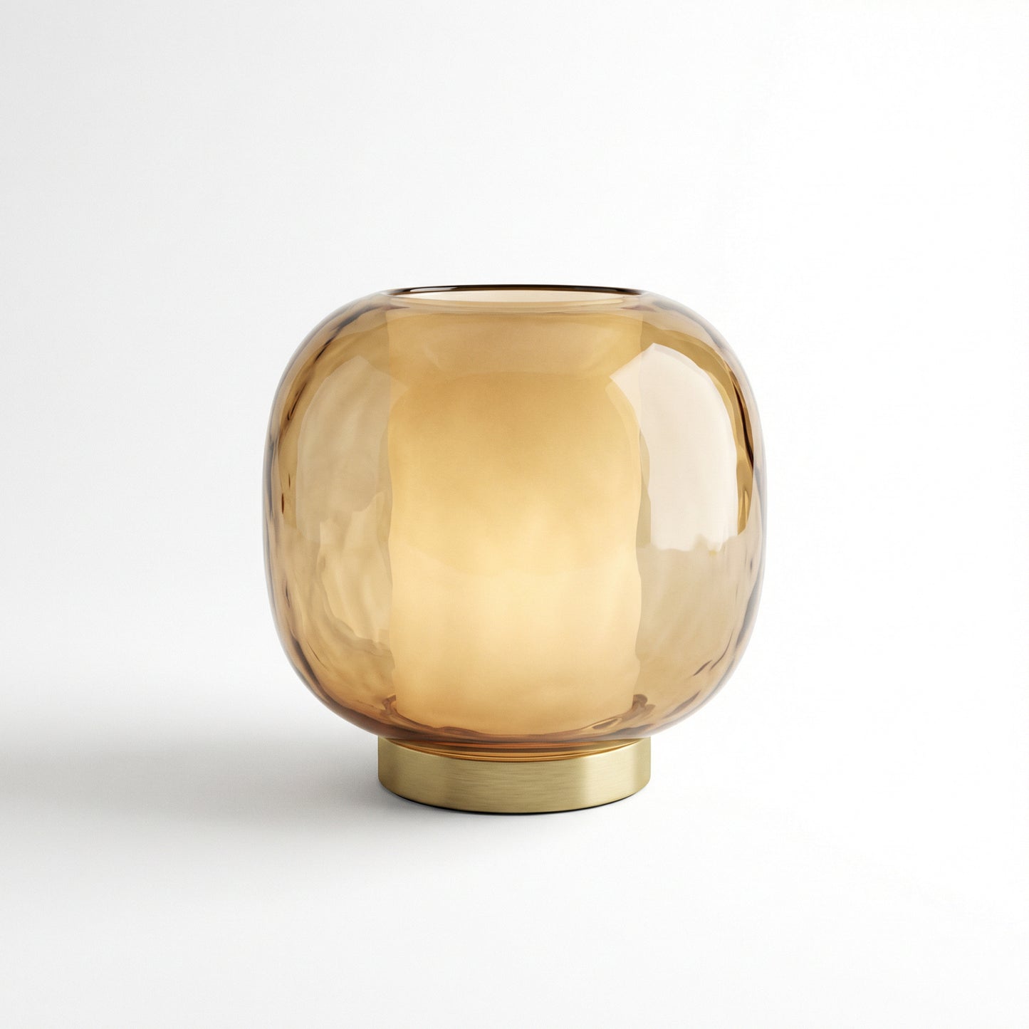 Amber Glass Table Lamp