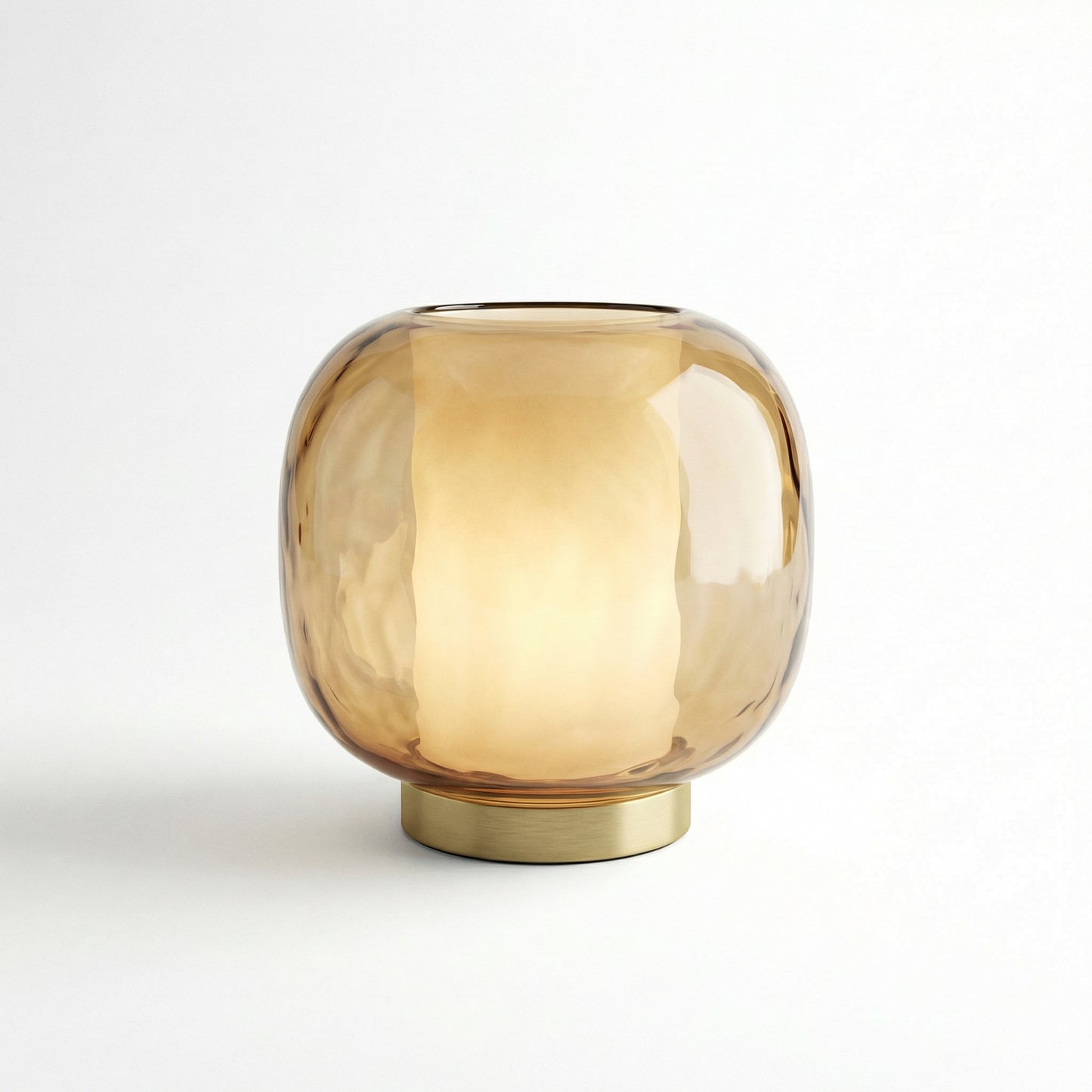 Amber Glass Table Lamp