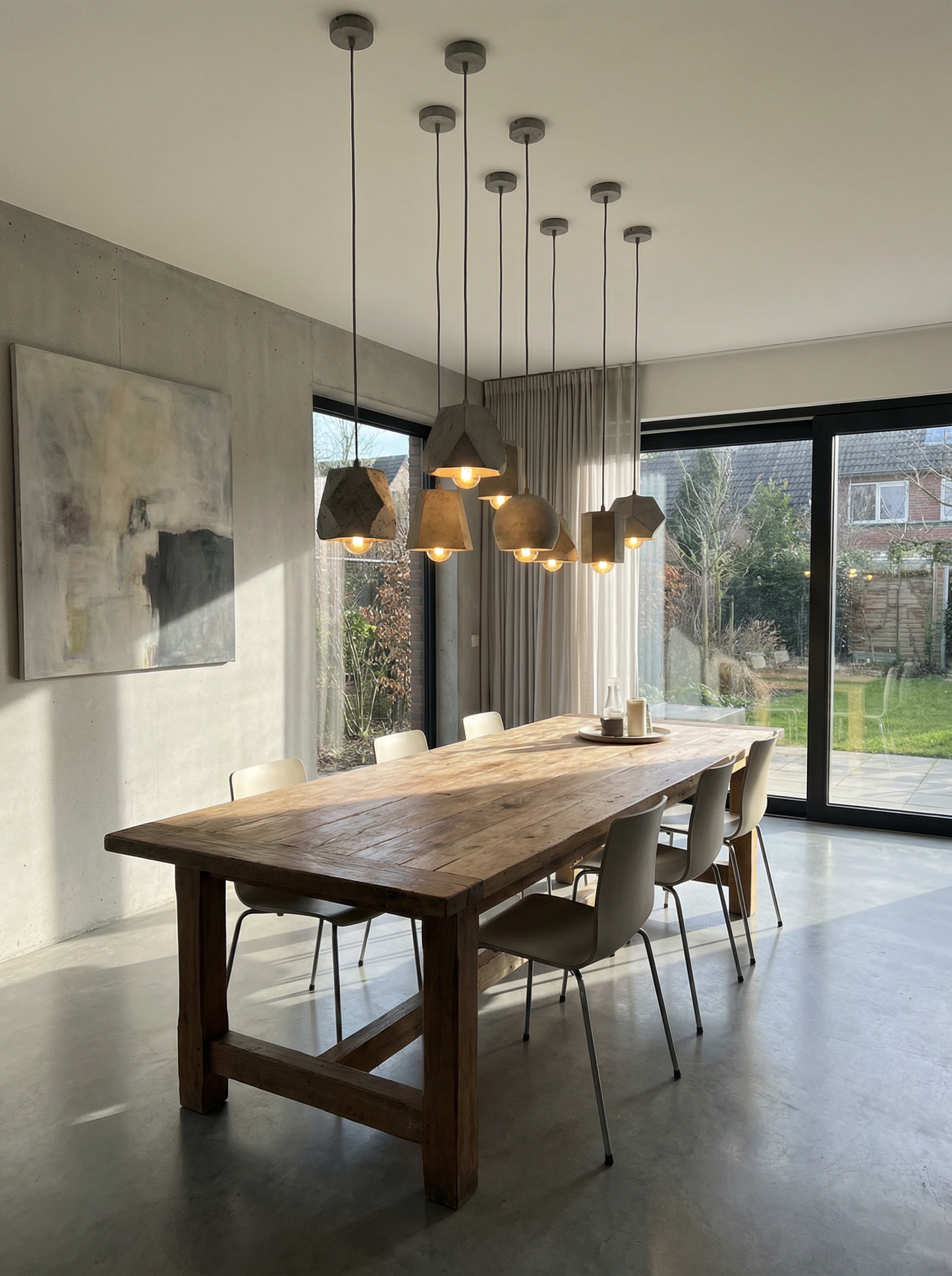 The Concrete Minimalist Pendant - Concrete Hanging Lamp